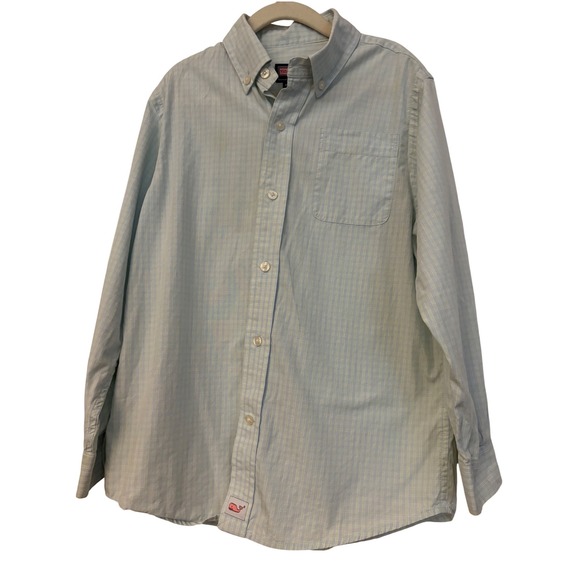 Vineyard Vines Other - Vineyard Vines Kids Murray Shirt‎ Blue Green Plaid Button Down Cotton Size 6